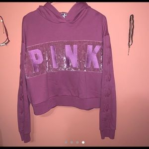 PINK cropped hoodie